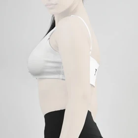 نیم‌تنه جلو گره‌ای ورزشی زنانه جیم شارک مدل PB-4H0243 سفید