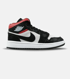 کفش کتانی ساق‌دار مردانه و زنانه مشکی سفید قرمز NIKE jordan 1 مدل 7697