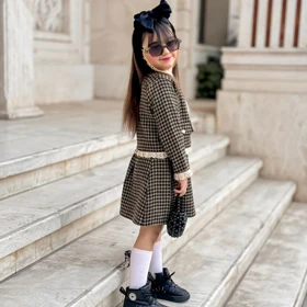 کت دامن مجلسی دخترانه با تاپ