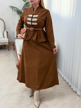 ست کژوال لیلا 0853 (شکلاتی)