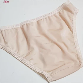 شورت زنانه لین مدل اسلیپ جلو تور کرم کد 4681-602