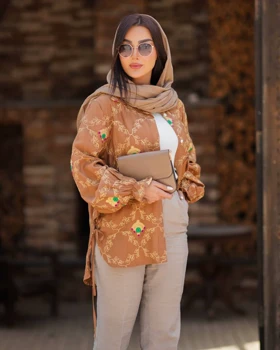 مانتو شومیزی رنگین کمان کد 2844