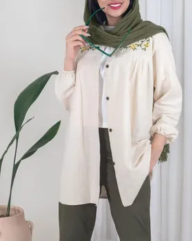 مانتو لینن گلدوزی