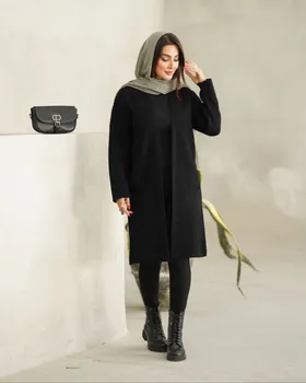 ست مانتو و سارافون بافت کد 339