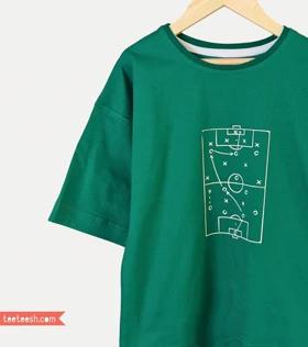 ست تیشرت سبز طرح فوتبال وشلوارک