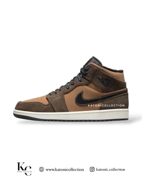 کتانی ویتنامی نایک جردن وان دارک چاکلت jordan 1 Mid SE Dark chocolate