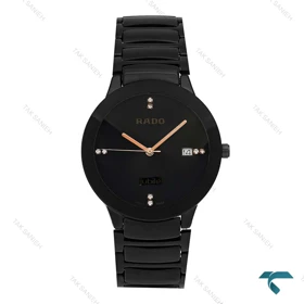 ساعت مچی رادو مردانه مشکی وسط سرامیکی عقربه رزگلد Rado-7282-G