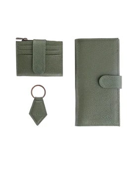 ست چرم زنانه مدل آدلا (یشمی)