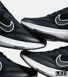کفش کتانی مردانه و زنانه سرمه ای سفید نایک NIKE air zoom