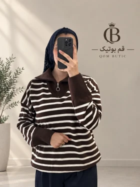 بولیز بافت نیم زیپ_3023
