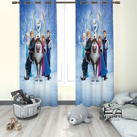 پرده کودک طرح فروزن مدل W4934