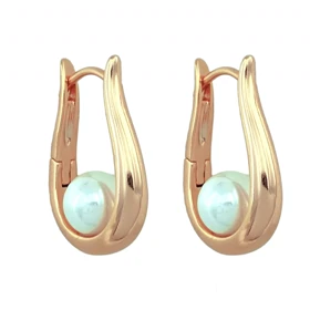 گوشواره زنانه طرح طلا با مروارید برند ژوپینگ