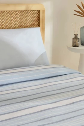 سرویس روتختی دو نفره Karaca Home مدل Lynora پنبه و پلی‌استر - آبی
