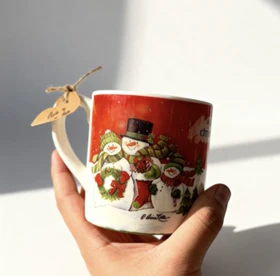 ماگ سرامیکی دسته دار طرح کریسمسی