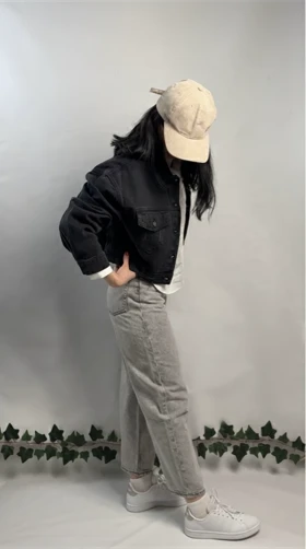 کت جین مشکی استرادیواریوس