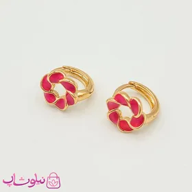 گوشواره بچگانه ژوپینگ مدل گل صورتی