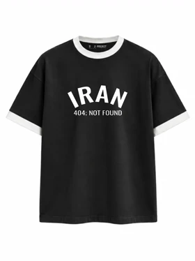 تیشرت رگولار J PROJECT طرح IRAN مشکی