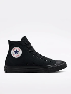 کانورس آل استار ساق‌بلند مشکی کامل/ converse