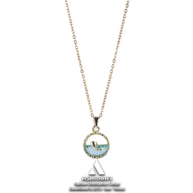 گردنبند طرح وال و دریا Swimming Whale Necklace G