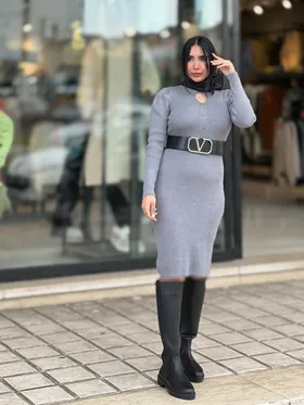 بافت ماکسی یقه اسکی کد656