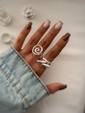 انگشترهای آبکاری نقره سری 3