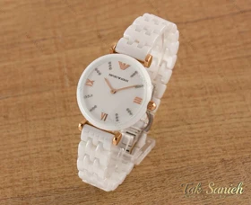 ساعت امپریو آرمانی سرامیکی سفید زنانه Armani-3615-L