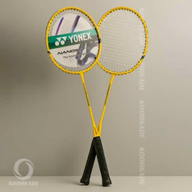 راکت بدمینتون یونکس کاور رنگی جفتی (زرد)