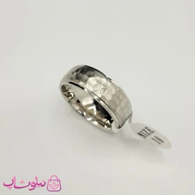 انگشتر مردانه کارتیه مدل طرحدار فول نقره ای استیل کد 460