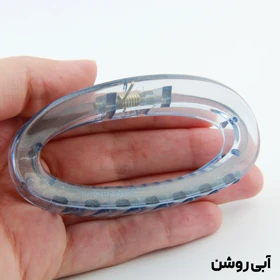 کلیپس دخترانه مدل بیضی براق (آبی روشن)