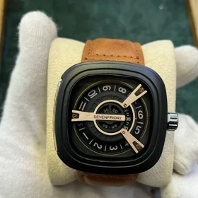 ساعت سون فرایدی کنتوری چهارگوش در 5 رنگ و مدل (عسلی)