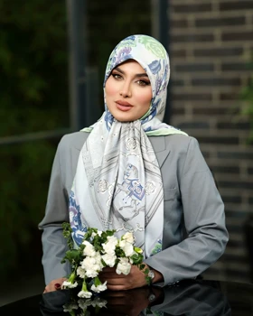 روسری دست دوز مجلسی ابریشم