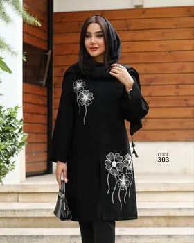 مانتو مشکی کد 303