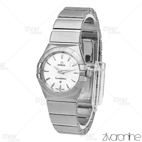 ساعت امگا کانسلیشن زنانه تمام نقره ای ایندکس خطی 106082