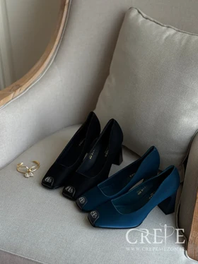 کفش مجلسی جلو یراق پاشنه 8 سانت