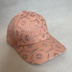 کلاه کپ پشت توری کاستوم صورتی GUCCI