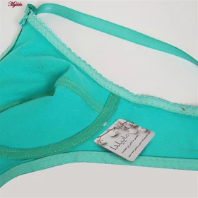 سوتین زنانه بدون فنر سبزآبی کد 3400-MY