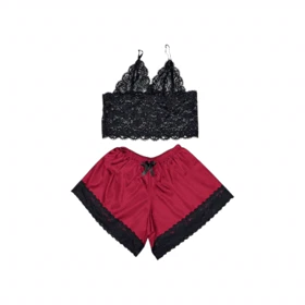 ست نیمتنه گیپور و شلوارک مدل 119