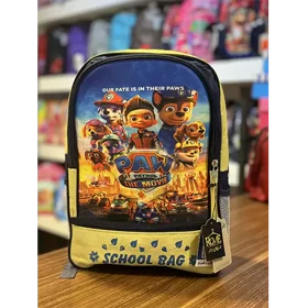 کوله پشتی مدرسه طرح دار جلو زیپ