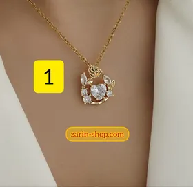 گردنبند زنانه استیل طرح طلا