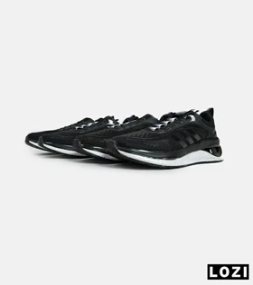 کفش کتانی مردانه مشکی سفید Adidas running shoes disk