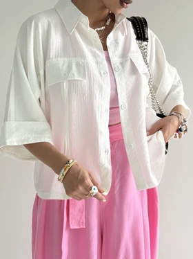 شومیز جیب دکمه