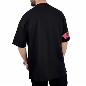 تیشرت آستین کوتاه مردانه مشکی دونخ مدل KNOW