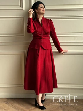 کت دامن کشمیر یقه ایستاده نیکی