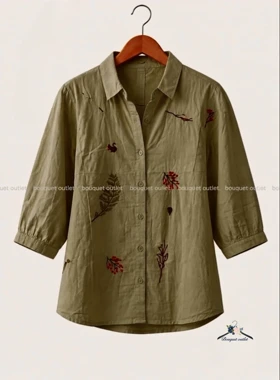 شومیز سدری گلدوزی BERSHKA