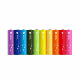 باتری نیمقلمی شیائومی مدل Xiaomi Mi AAA Rainbow Batteries گلوبال بسته 10 عددی