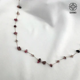 بند عینک طرح سنگ رزکوارتز