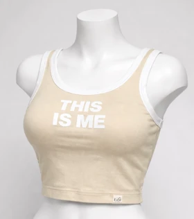 تاپ کاپ‌دار پنبه 4 طرح (کرم)