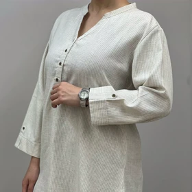 تونیک لینن جلو بسته