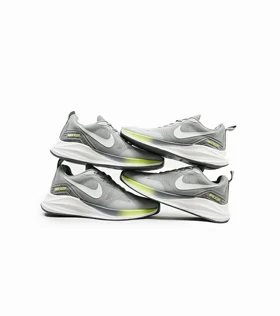 کفش اسپرت کتانی نایک زوم طوسی زرد nike air zoom