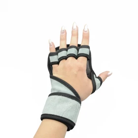 دستکش و محافظ کف دست بدنسازی ویراکس مدل AZS-404H1281 طوسی بسته دو عددی